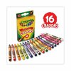 Crayola Crayon, Classic Color, Assorted, PK16 523016